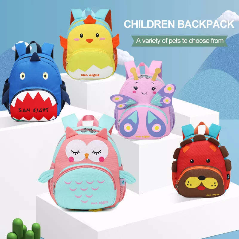 Kindergarten 3-5 Years Old Baby's Backpack Cute Cartoon Burden Reduction Kids' Bag