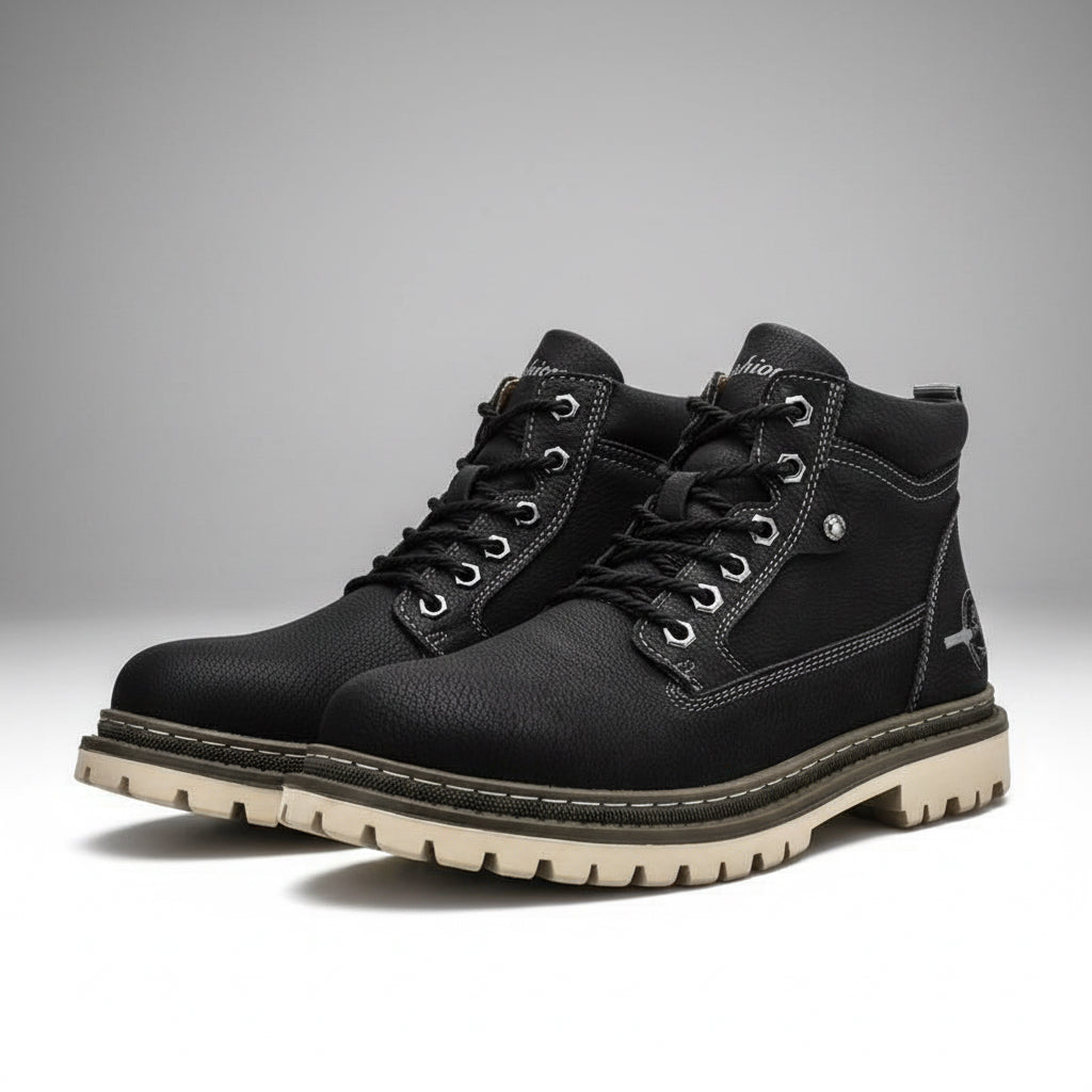 Casual High Top Leather Tooling Shoes Men