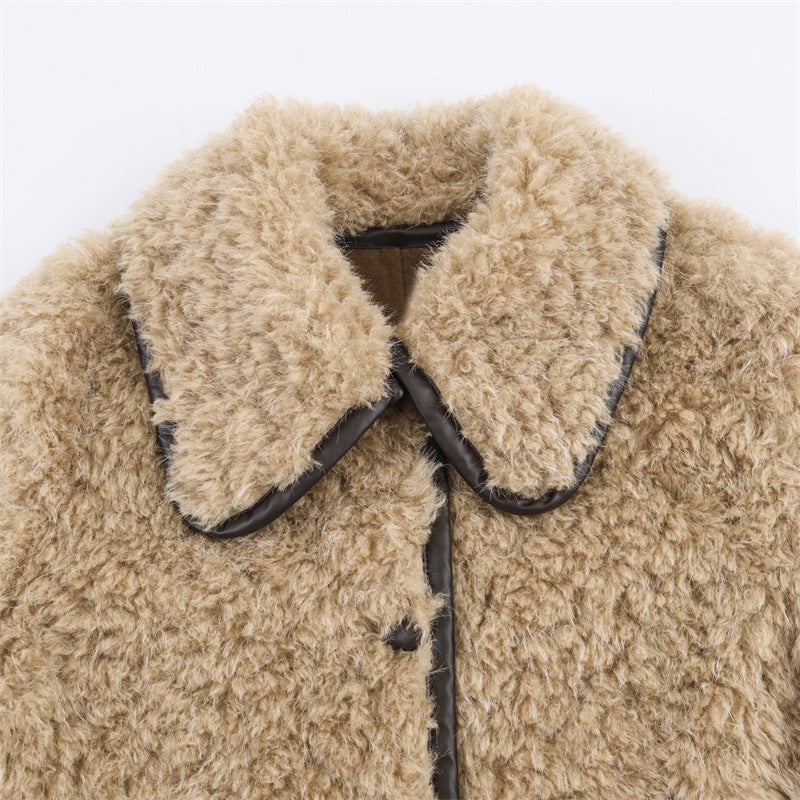 Women's Elegant Fleece Long Overcoat Outerwear