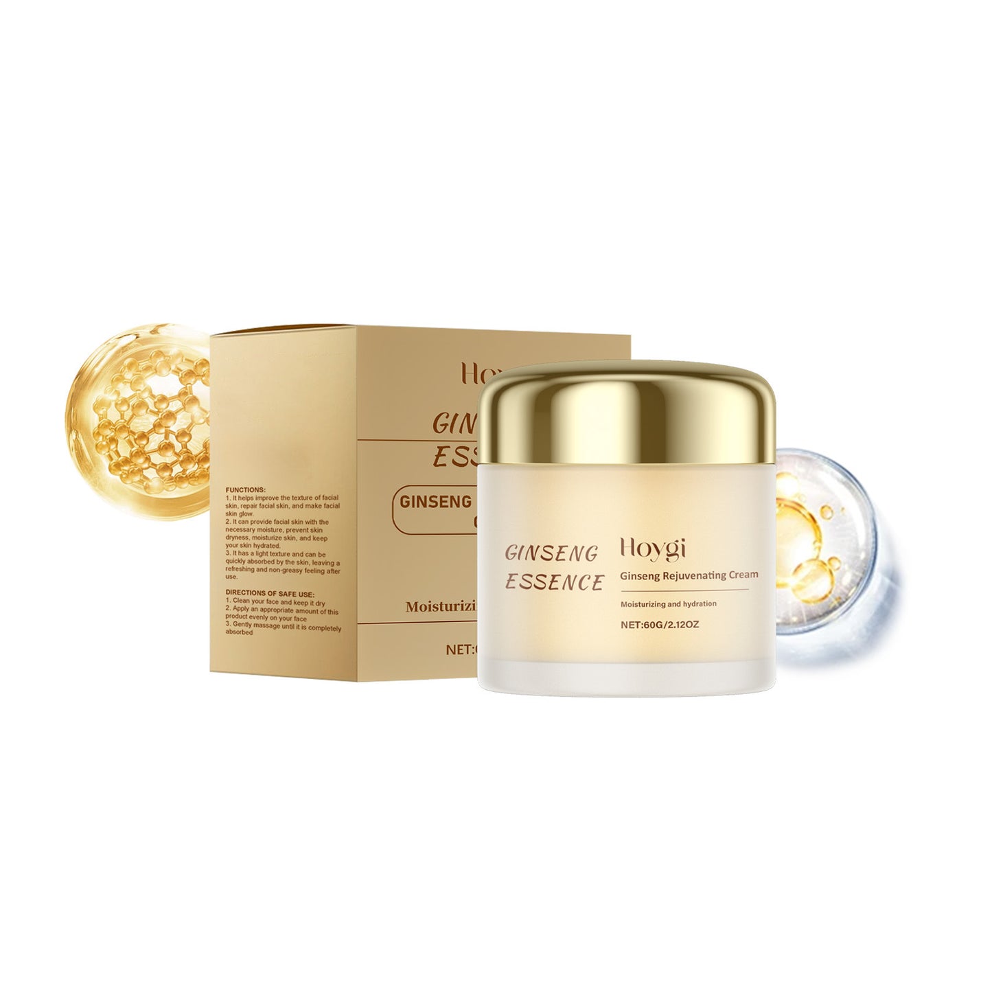 HOYGI Ginseng Moisturizing Cream Gentle Nourishing Moisturizing Care Facial Skin Delicate And Tender Care Cream