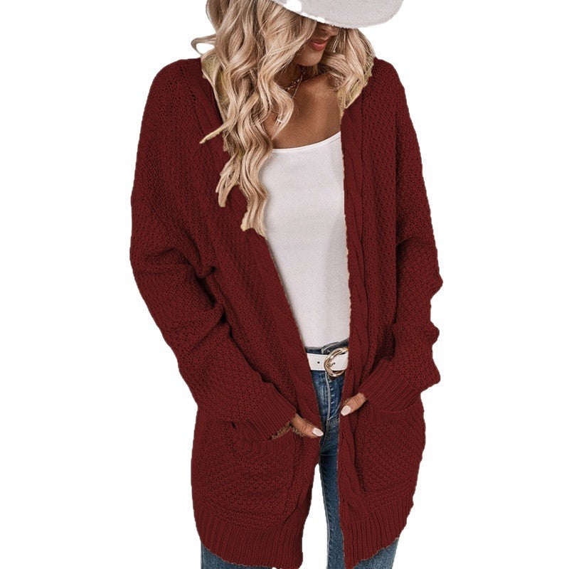 Loose Women's Twisted Rope Cardigan Coat
