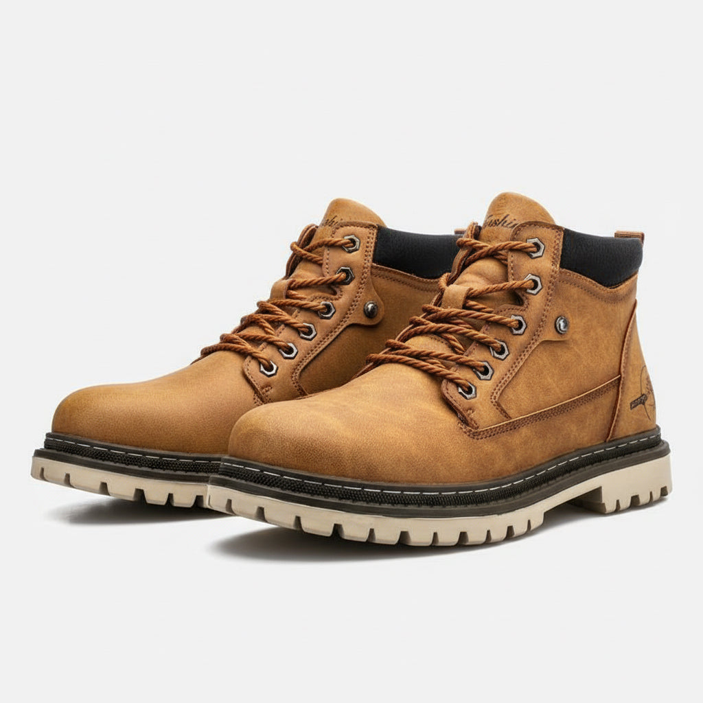 Casual High Top Leather Tooling Shoes Men
