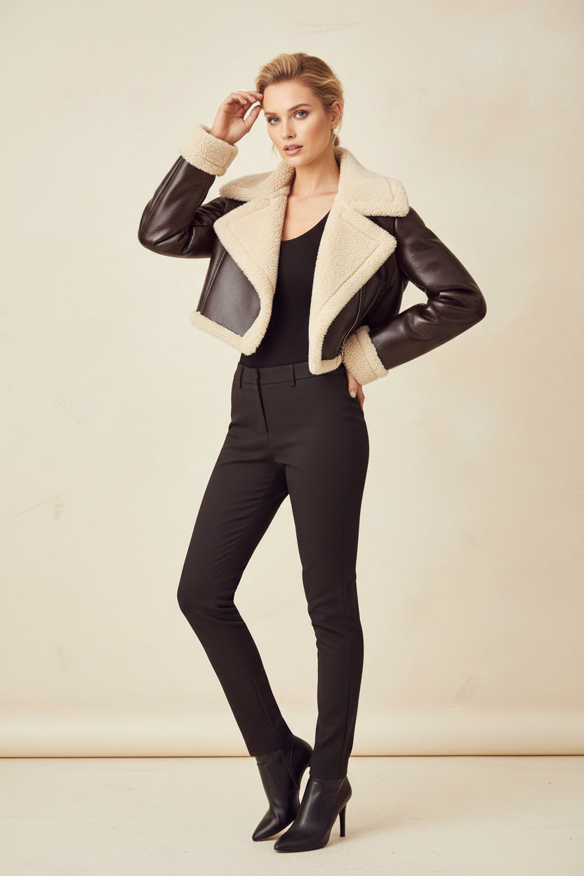 Women's Short Lapel Long Sleeve Slim Fashion Personality Jacket Jacket