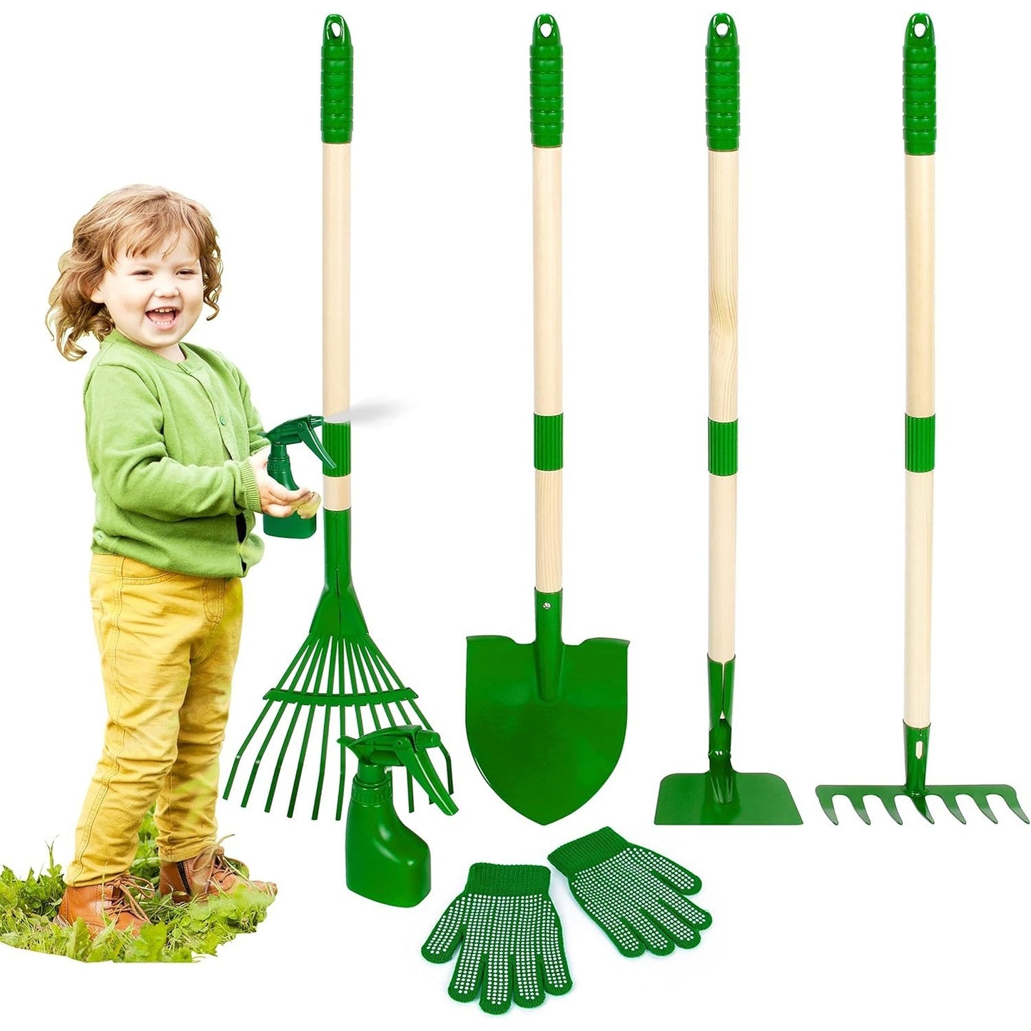 Factory Direct Sales Cross-border Children Little Kids 6-piece Gardening Tools Rake Kids Gardening Tools
