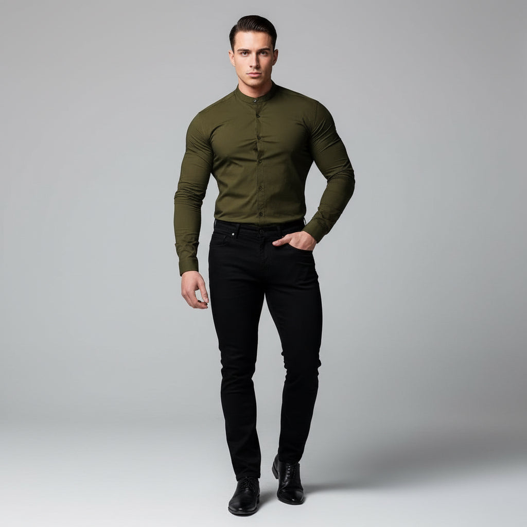 Casual Button Down Slim Tops