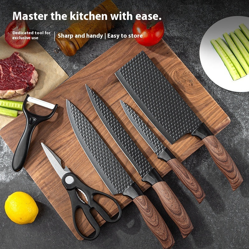 Household Stainless Steel Knife Diamond Six-piece Set