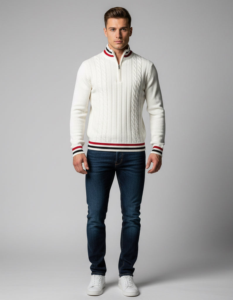 High Necked Knitted Shirt