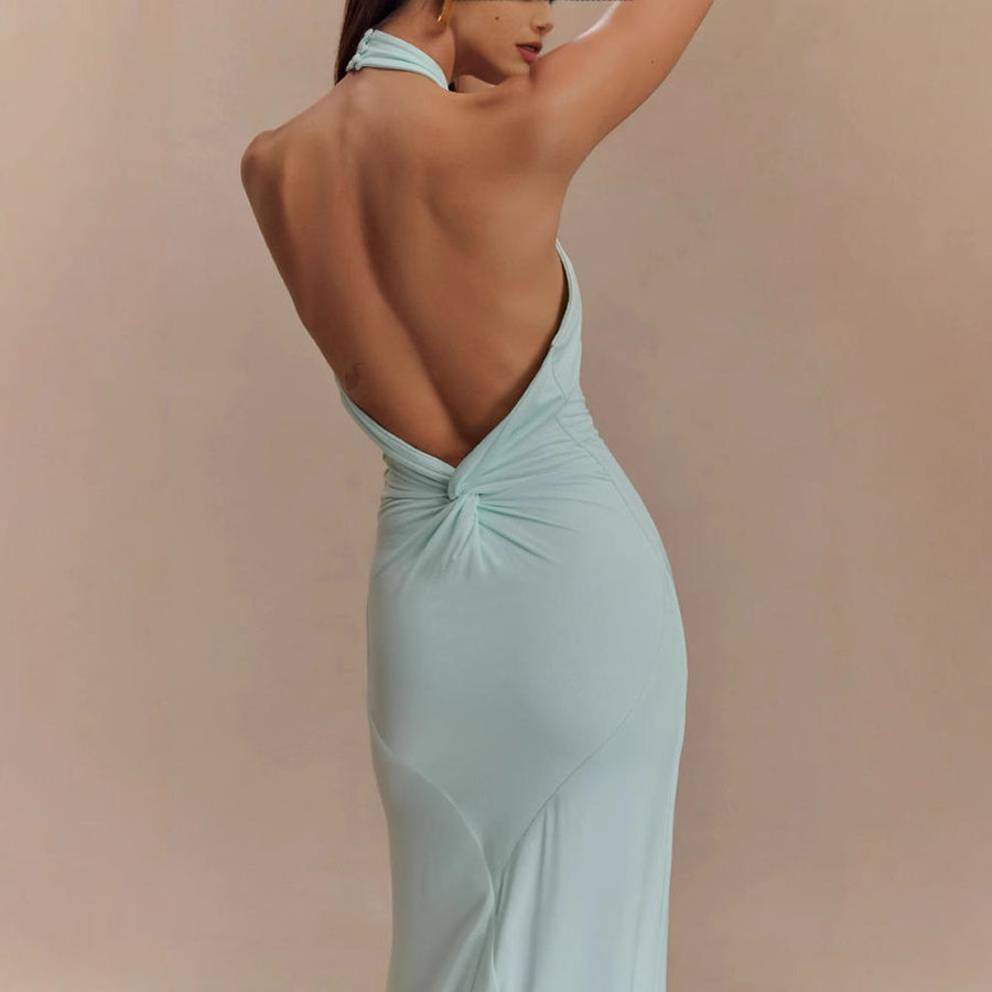 Backless Slim Fit Waist Slimming Maxi Dresses