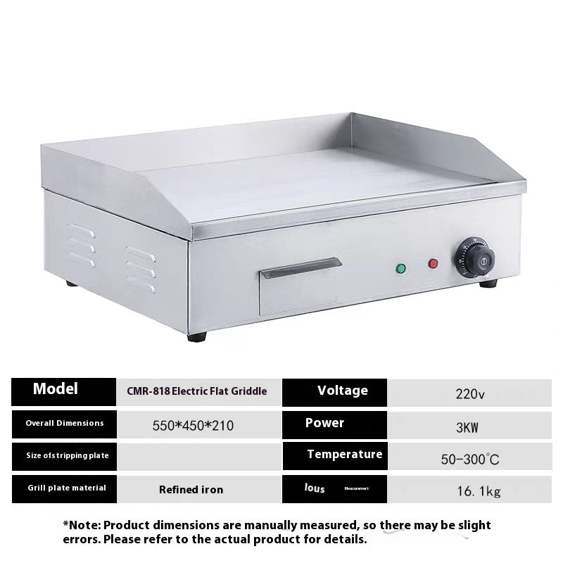 Electric Heating Gas Braised Furnace Teppanyaki Electric Heating Griddle