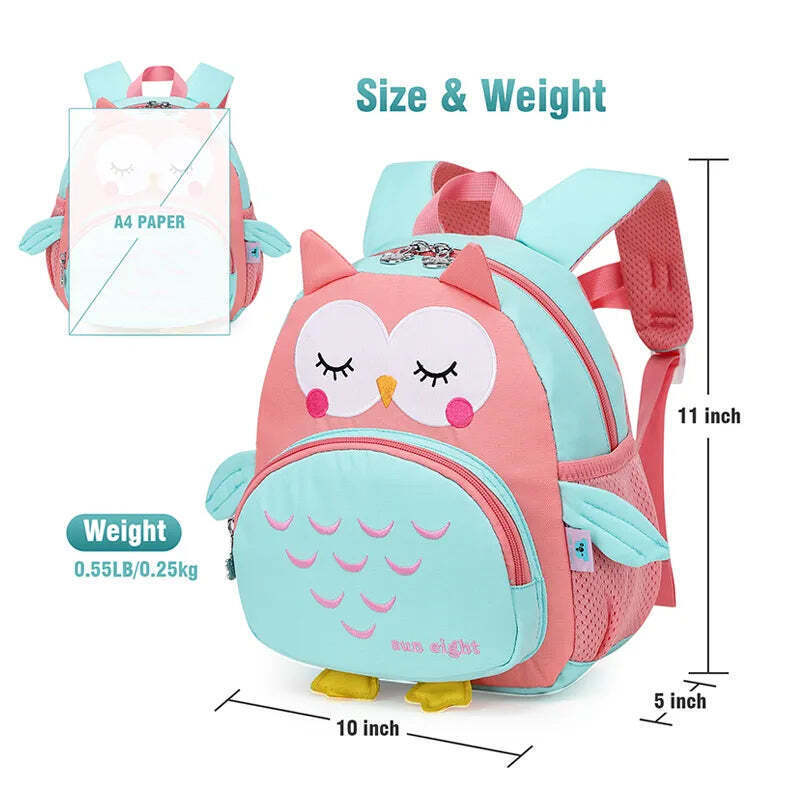 Kindergarten 3-5 Years Old Baby's Backpack Cute Cartoon Burden Reduction Kids' Bag