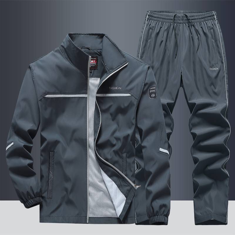 Men's Loose Lapels Casual Sportswear Polyester Composite Fabric