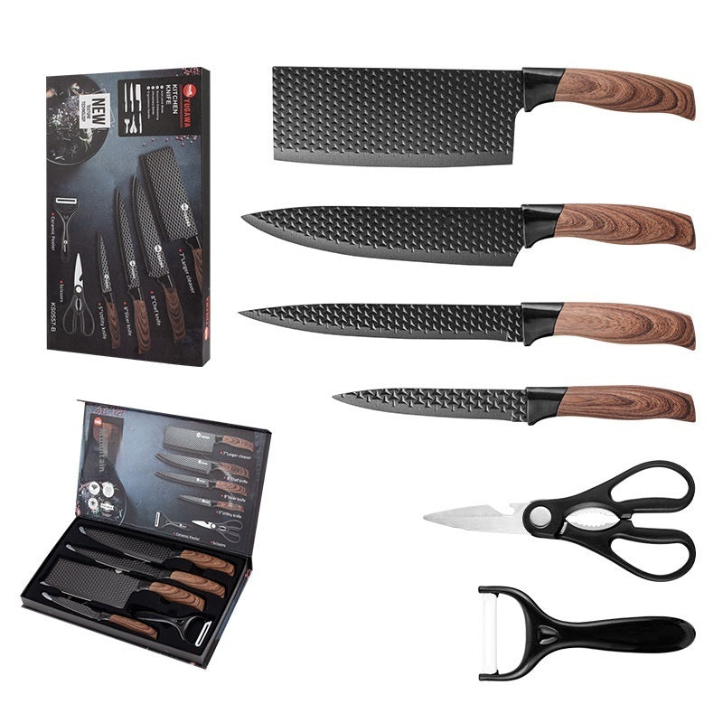 Household Stainless Steel Knife Diamond Six-piece Set