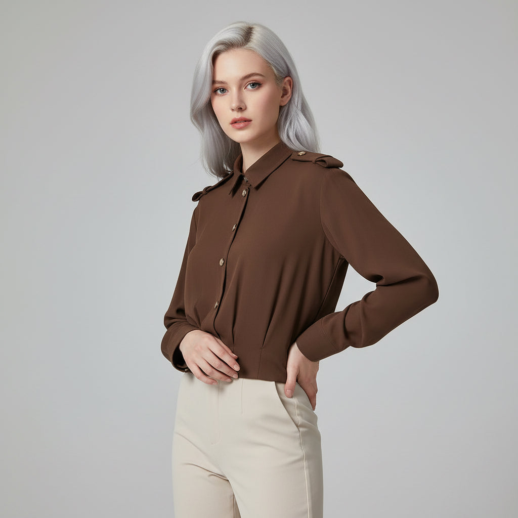 Women's Fashionable All-match Shoulder Strap Shirt