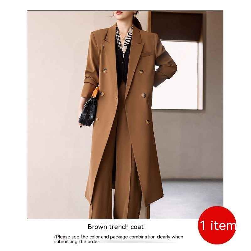 Women's Spring And Autumn High-grade Long Trench Coat