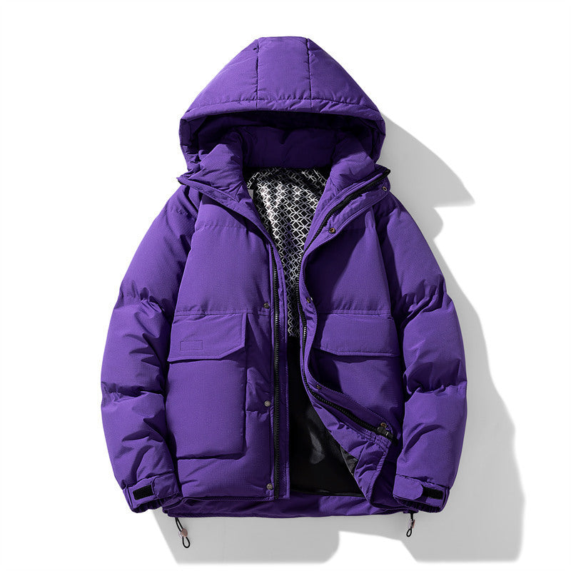 Hooded Down Jacket | Wide Bread Coat