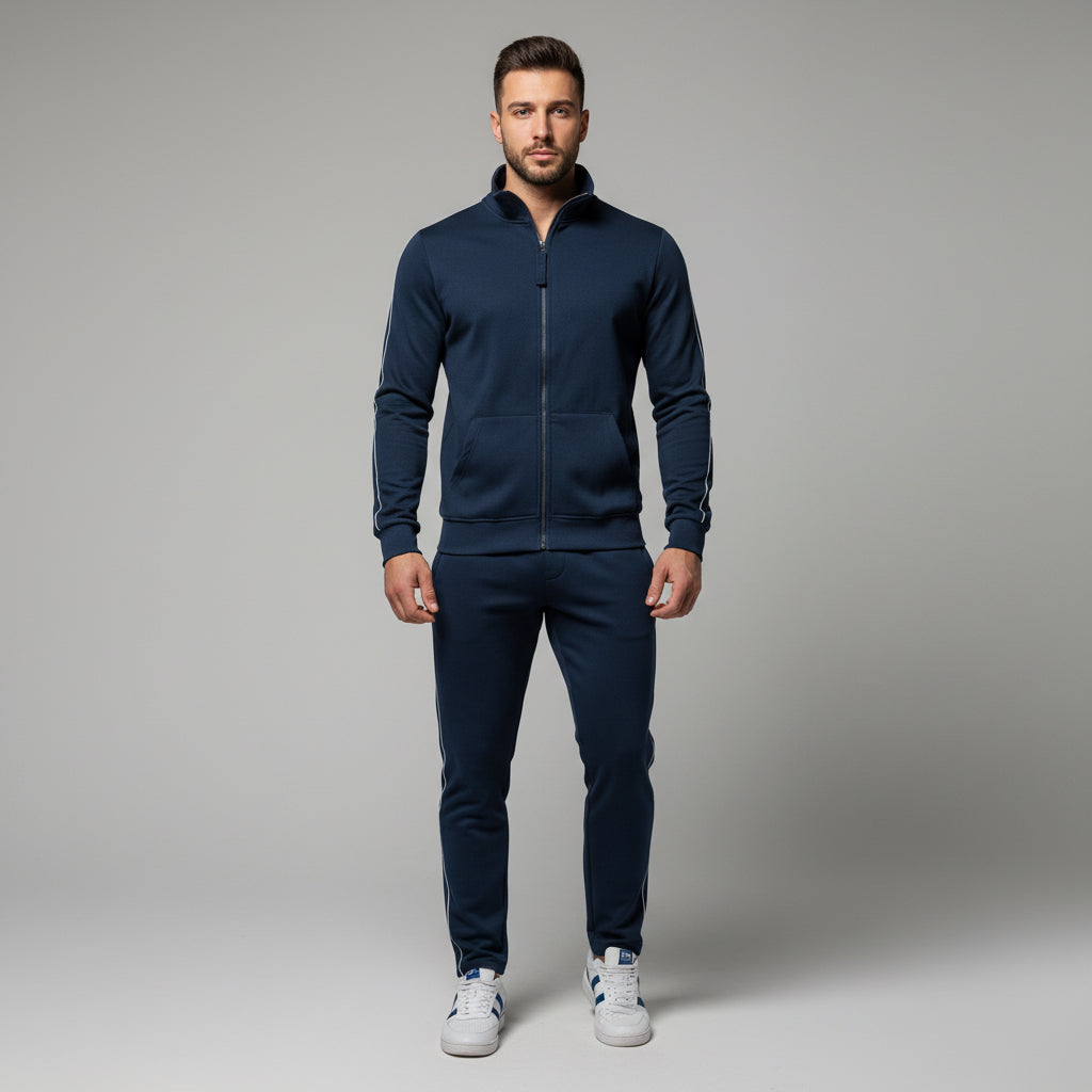 All-matching Men's Sports Contrast Color Casual Cardigan