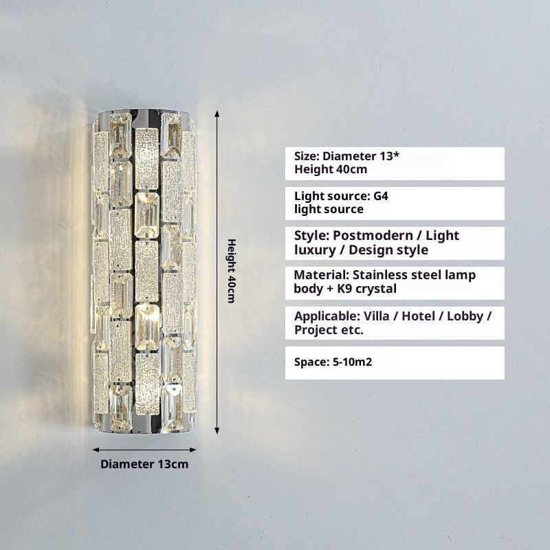 Modern Light Luxury Crystal Wall Lamp