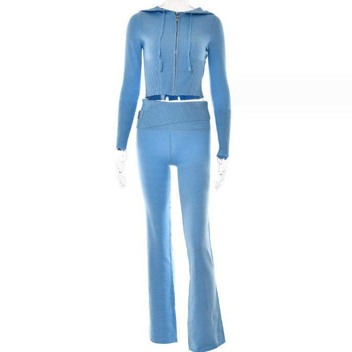 Hoodie Long Sleeve Sweater Suit Set
