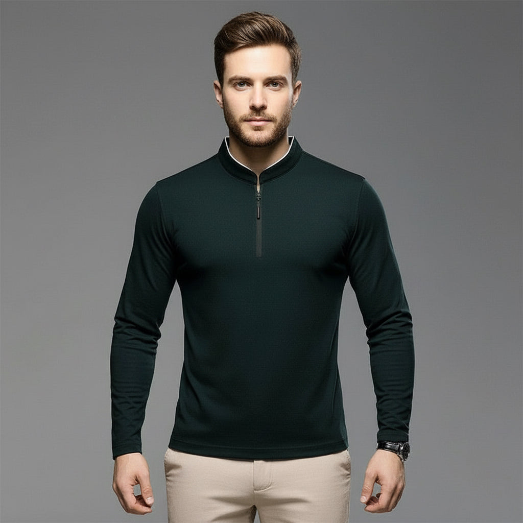 Half High Collar Cotton Men Autumn Clothes