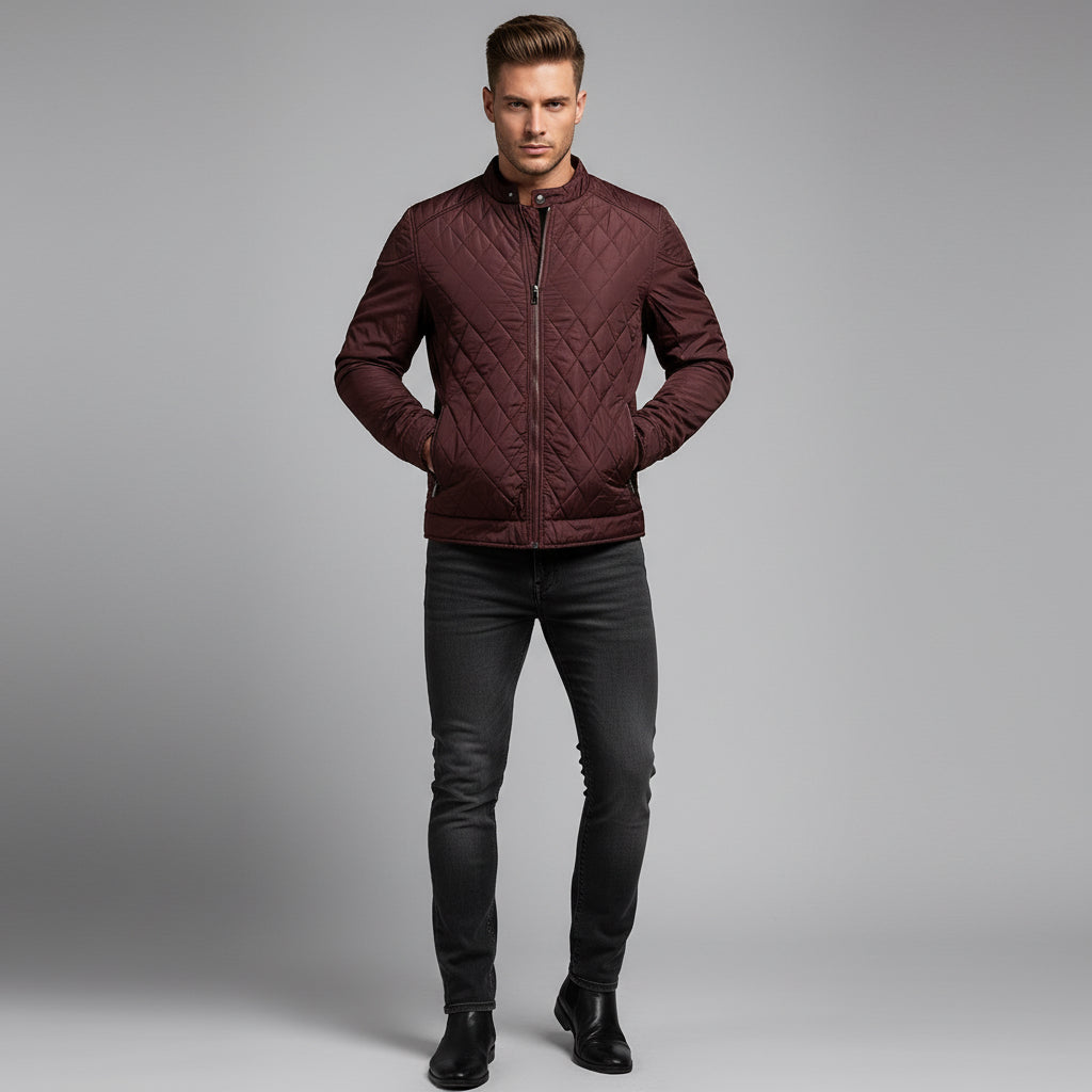 Men's Lightweight Cotton Clothes Casual Stand Collar