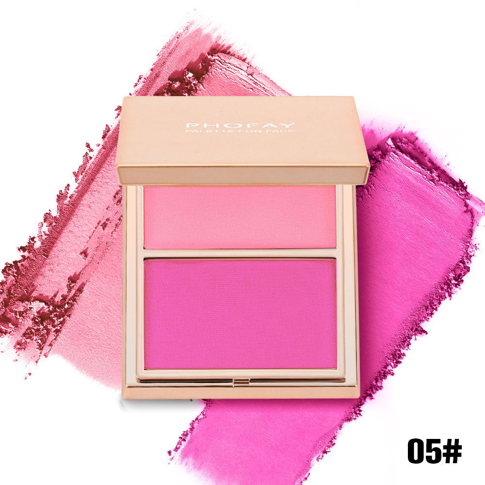 PHOFAY Double-Take Cream & Powder Blush Duo