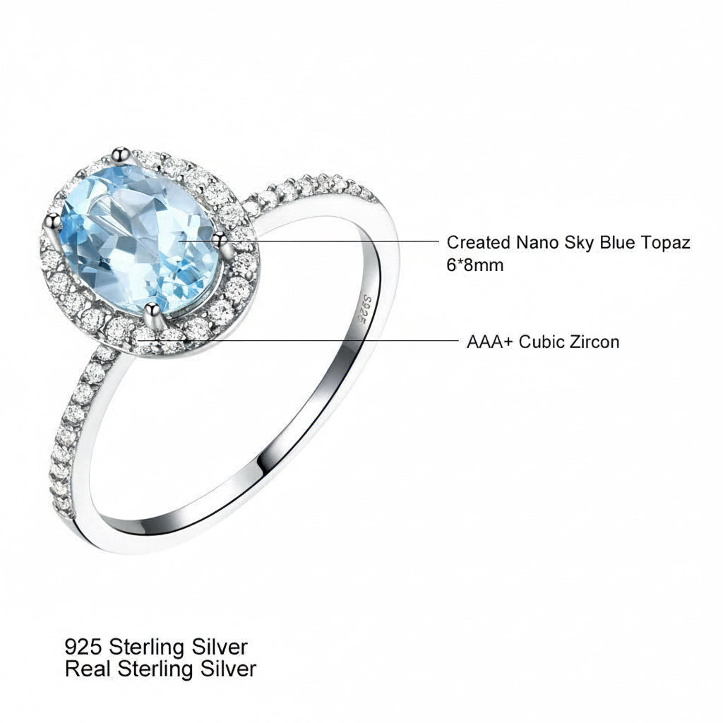 Oval Classic  Morganite Ring Female Jewellery