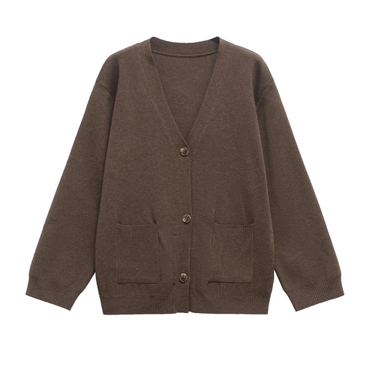 Long Sleeve Sweater Fashionable Elegant Knitted Cardigan