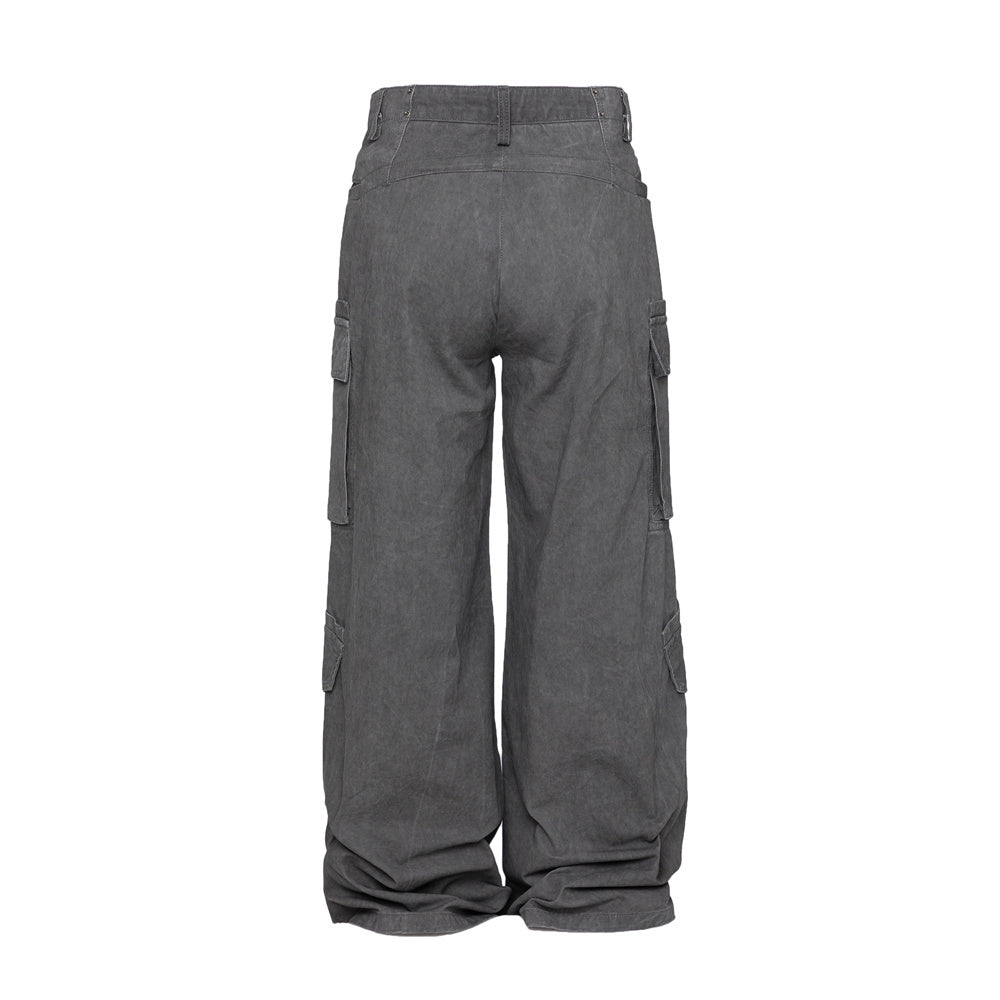 Fashion Work Clothes Wide Leg Punk Pants Men