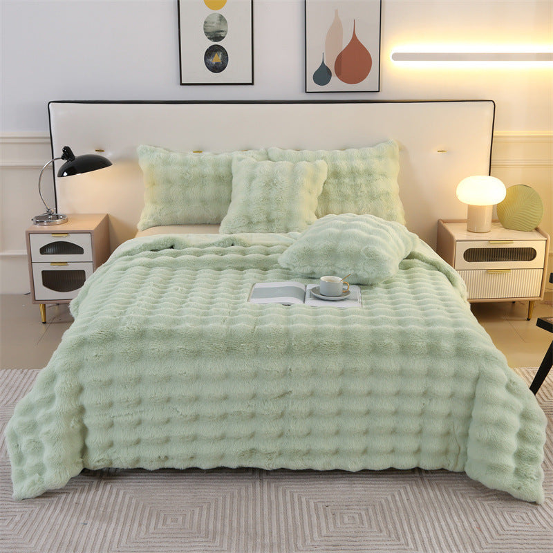 Rabbit Plush Blanket Sofa Cover Leisure Blanket