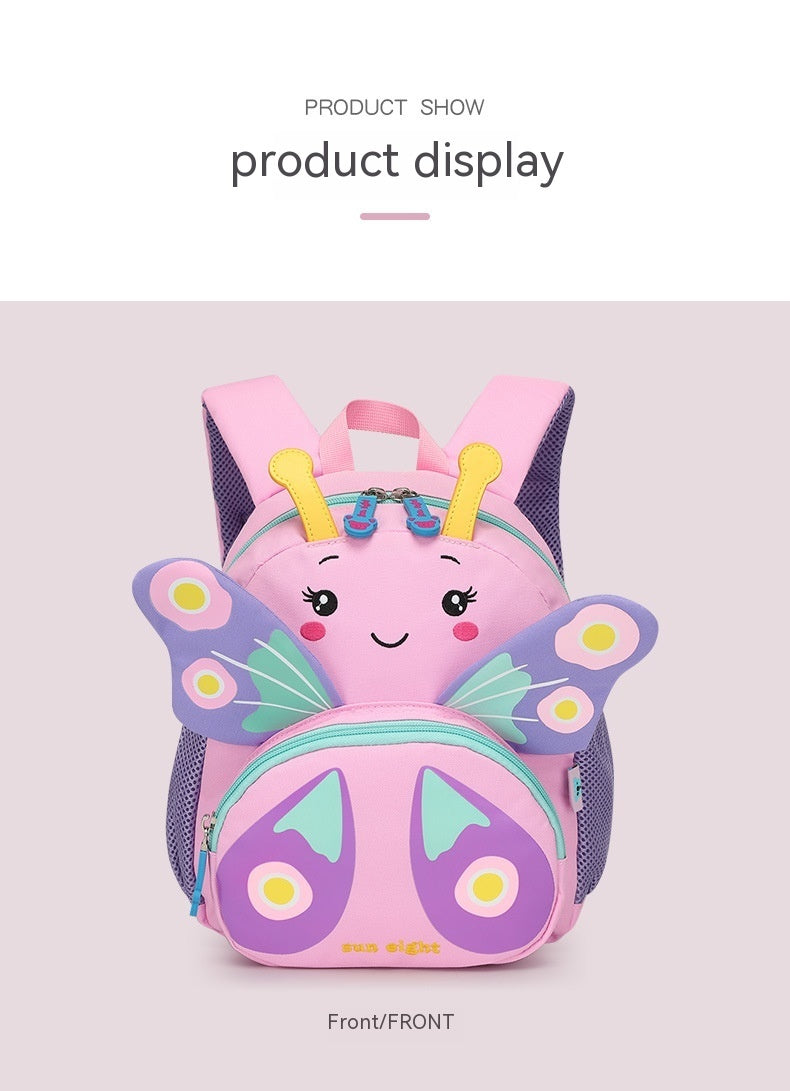 Kindergarten 3-5 Years Old Baby's Backpack Cute Cartoon Burden Reduction Kids' Bag