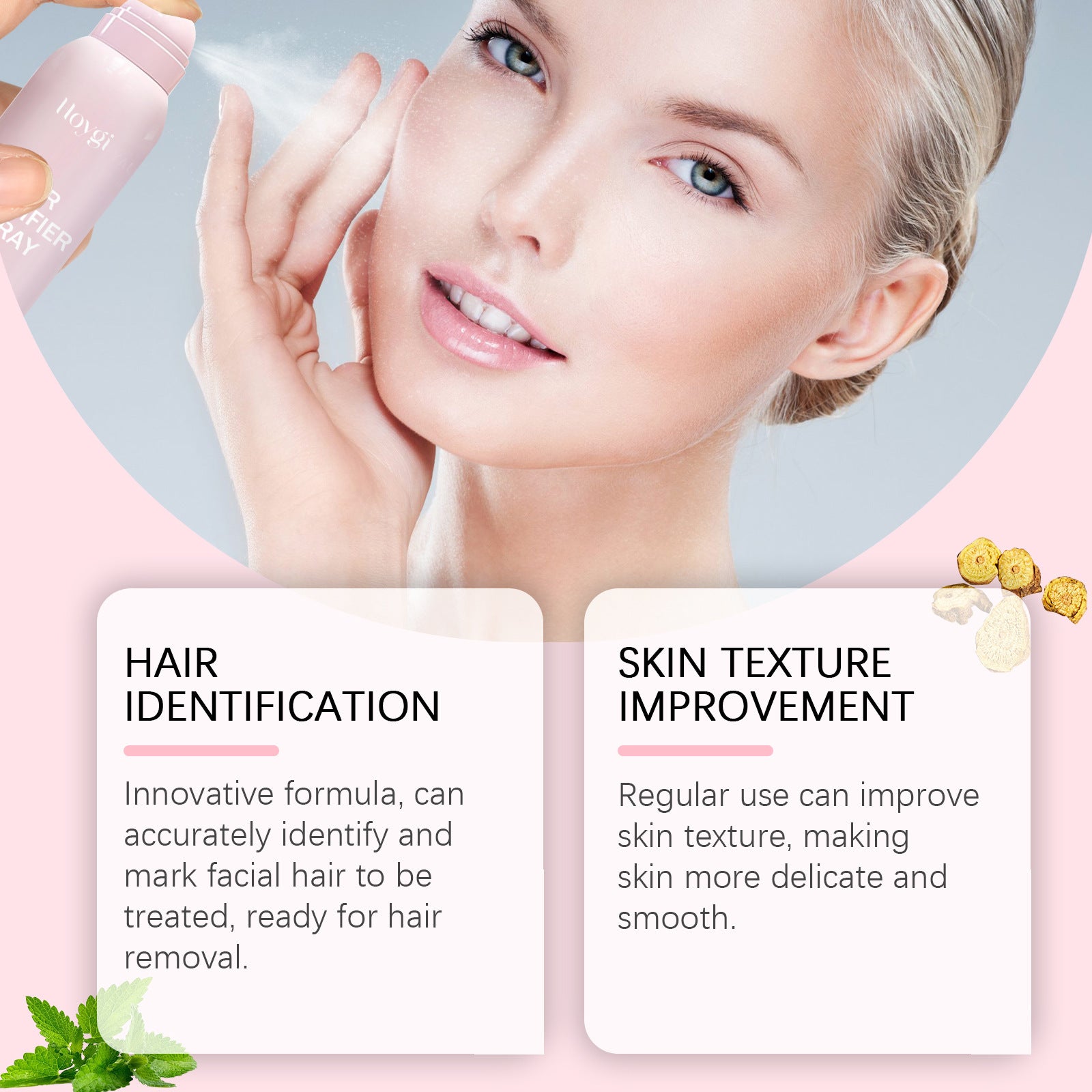 Hoygi Facial Hair Recognition Spray Mild And Non-irritating