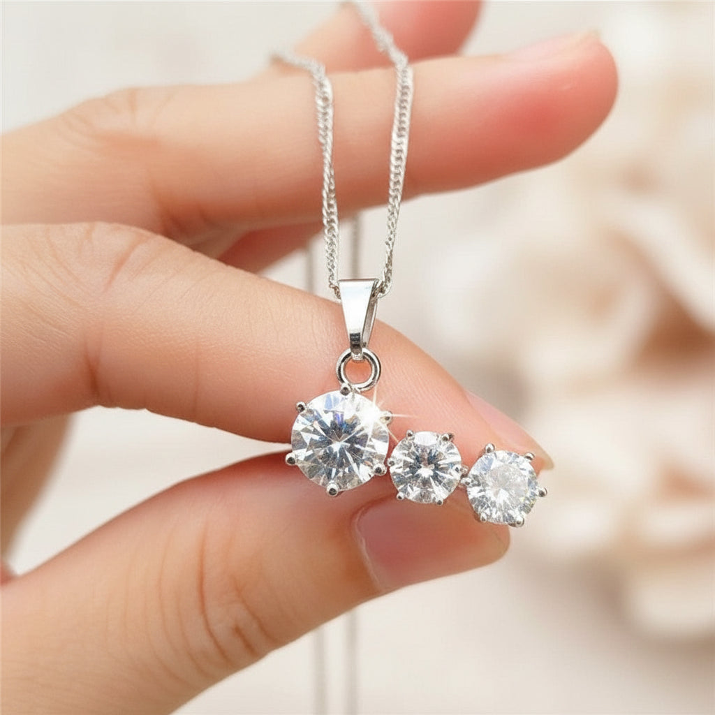 Combination Of European And American Diamond-studded Ladies Jewellery