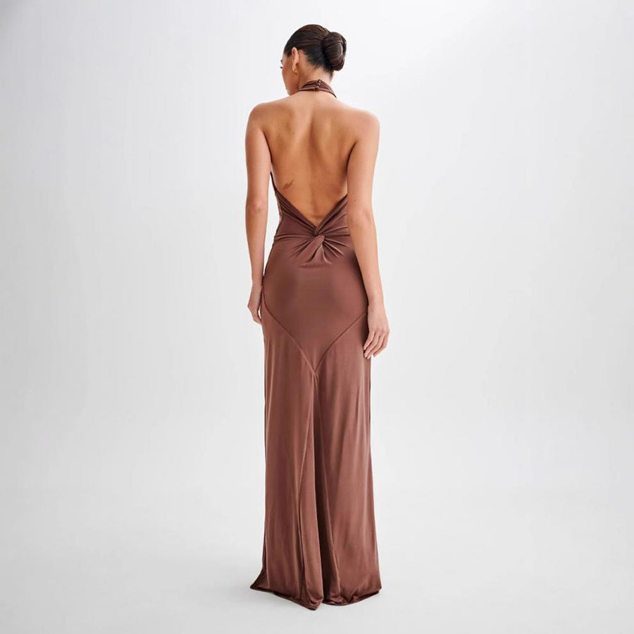 Backless Slim Fit Waist Slimming Maxi Dresses